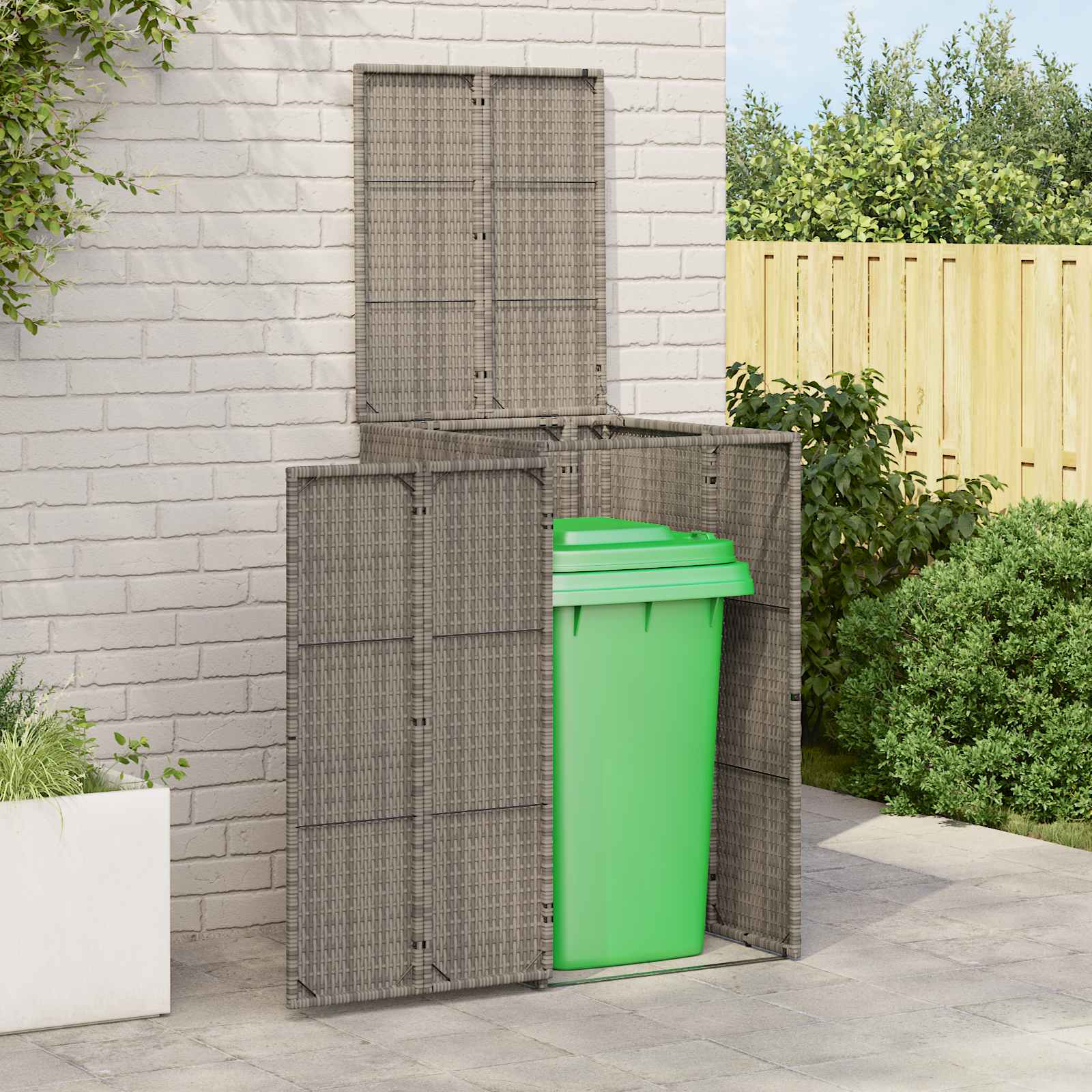 Afvalbak Box Grijs 65 x 80 x 115 cm Polyetheen