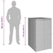 Afvalbak Box Grijs 65 x 80 x 115 cm Polyetheen