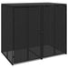 Afvalbak Box 2 st Zwart 130 x 80 x 115 cm Polyetheen