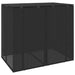 Afvalbak Box 2 st Zwart 130 x 80 x 115 cm Polyetheen
