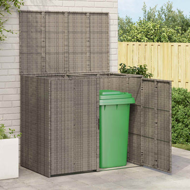 Afvalbak Box 2 st Grijs 130 x 80 x 115 cm Polyetheen