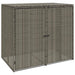 Afvalbak Box 2 st Grijs 130 x 80 x 115 cm Polyetheen