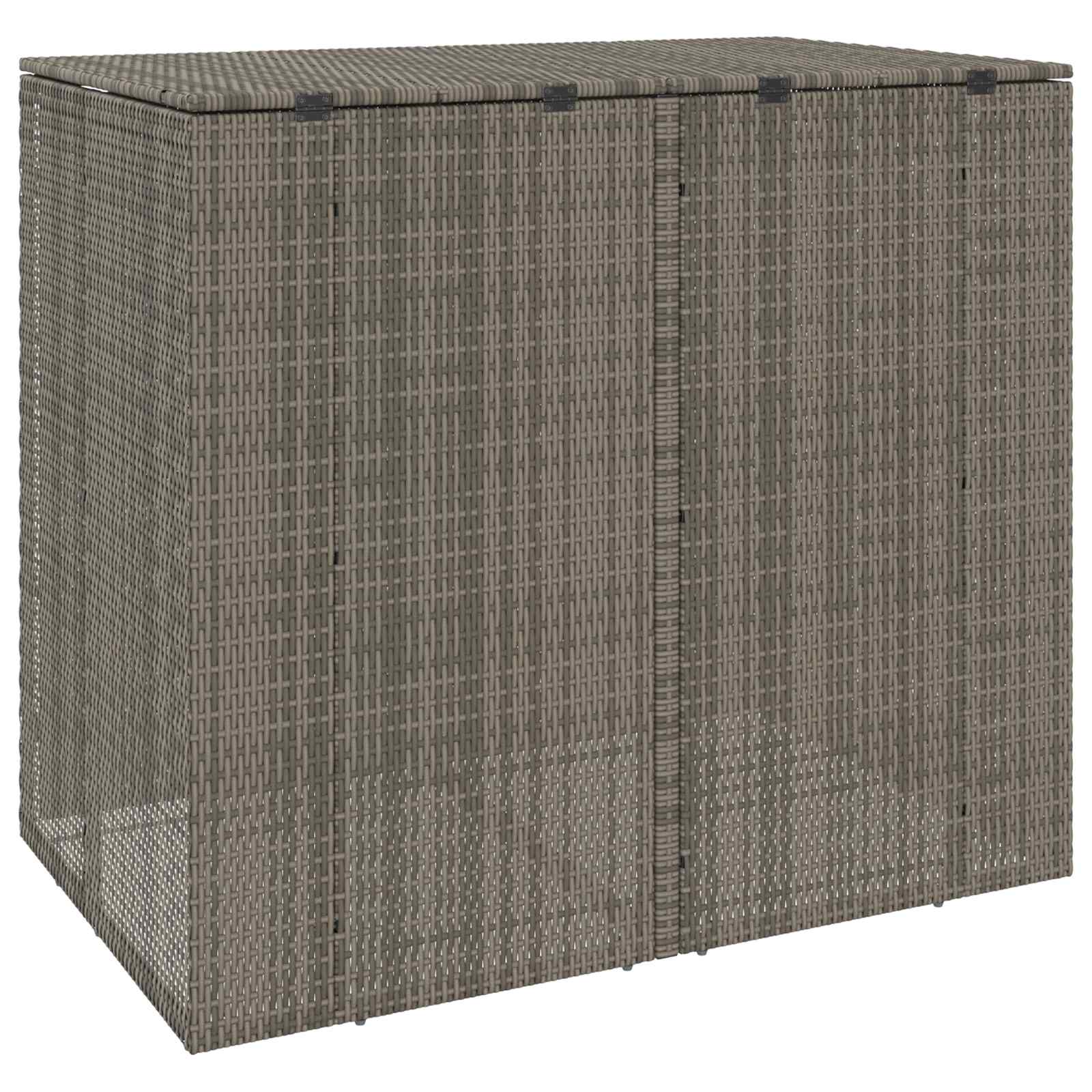Afvalbak Box 2 st Grijs 130 x 80 x 115 cm Polyetheen