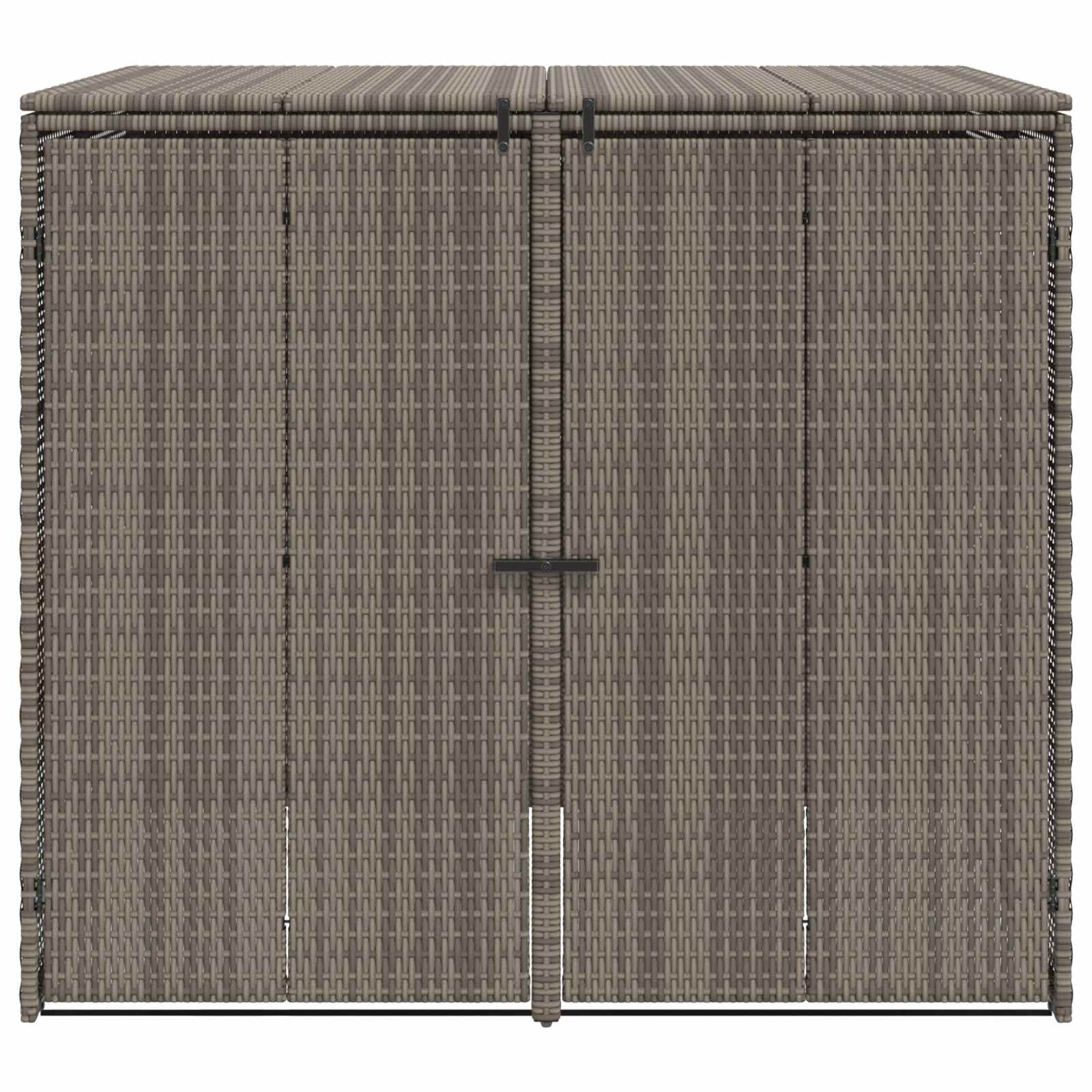 Afvalbak Box 2 st Grijs 130 x 80 x 115 cm Polyetheen