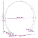 Dubbele trouwboog Goud 220 x 45 x 200 cm Staal