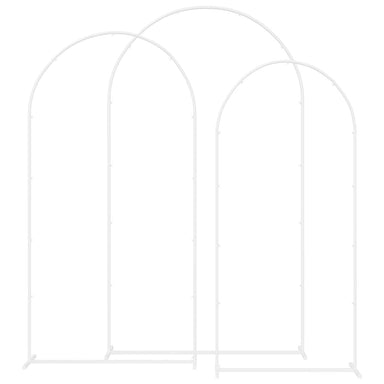 Trouwrand 3 st Wit 120 x 40 x 217 cm Staal