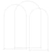 Trouwrand 3 st Wit 120 x 40 x 217 cm Staal