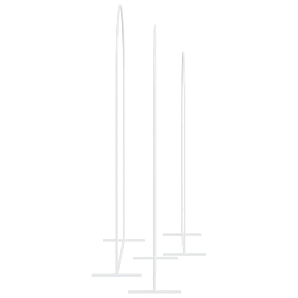 Trouwrand 3 st Wit 120 x 40 x 217 cm Staal