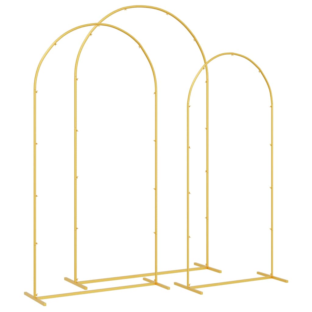 Trouwrand 3 st Goud 120 x 40 x 217 cm Staal