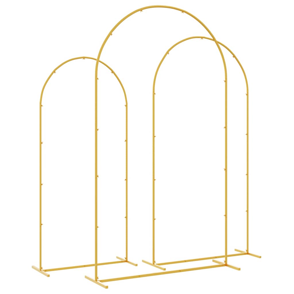 Trouwrand 3 st Goud 120 x 40 x 217 cm Staal