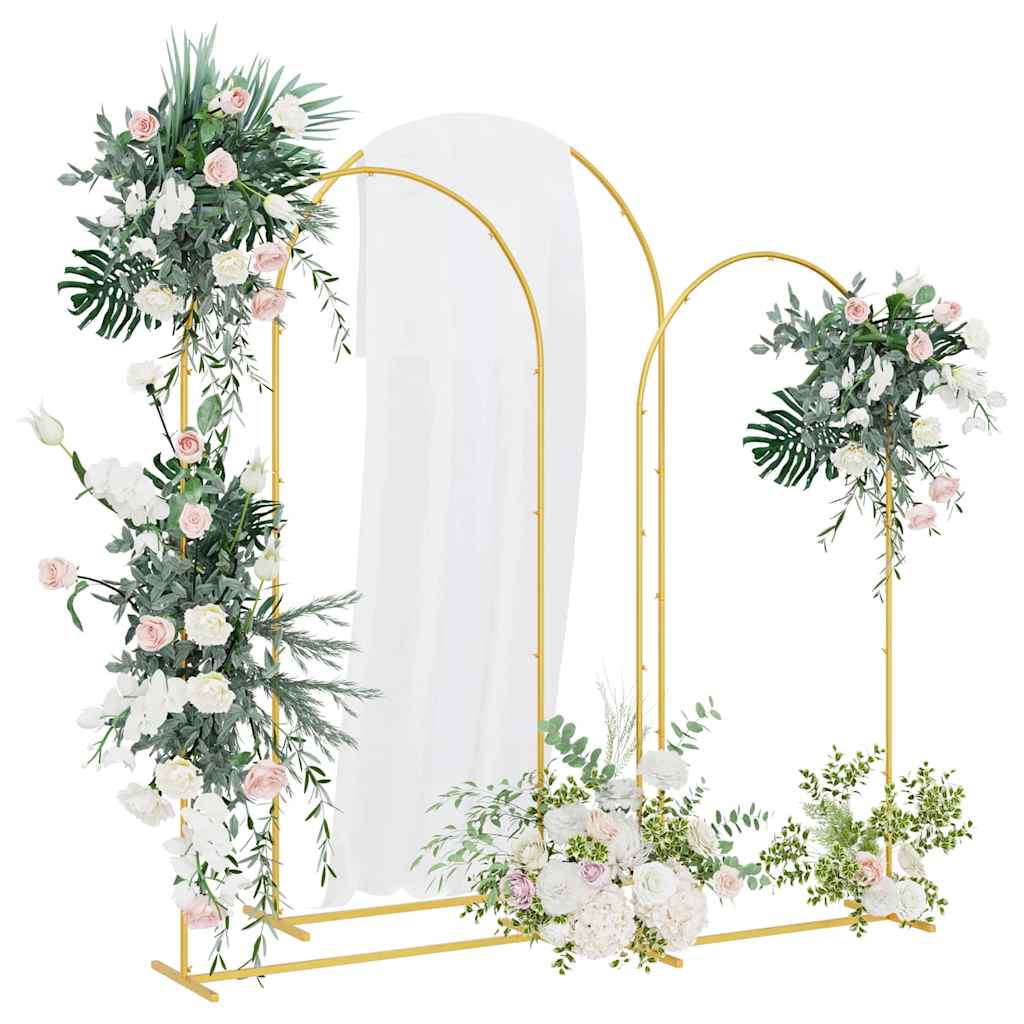 Trouwrand 3 st Goud 120 x 40 x 217 cm Staal