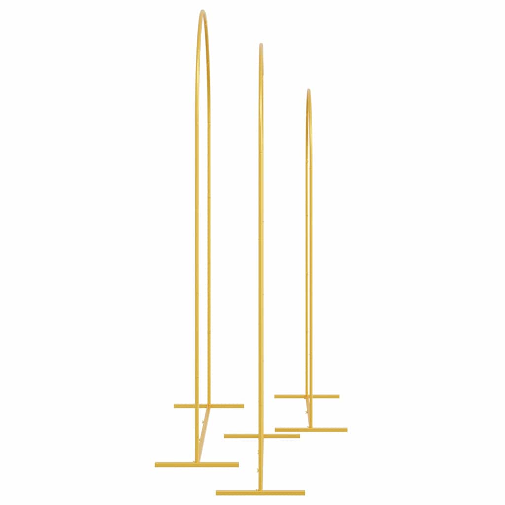 Trouwrand 3 st Goud 120 x 40 x 217 cm Staal