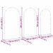 Trouwrand 3 st Goud 120 x 40 x 217 cm Staal