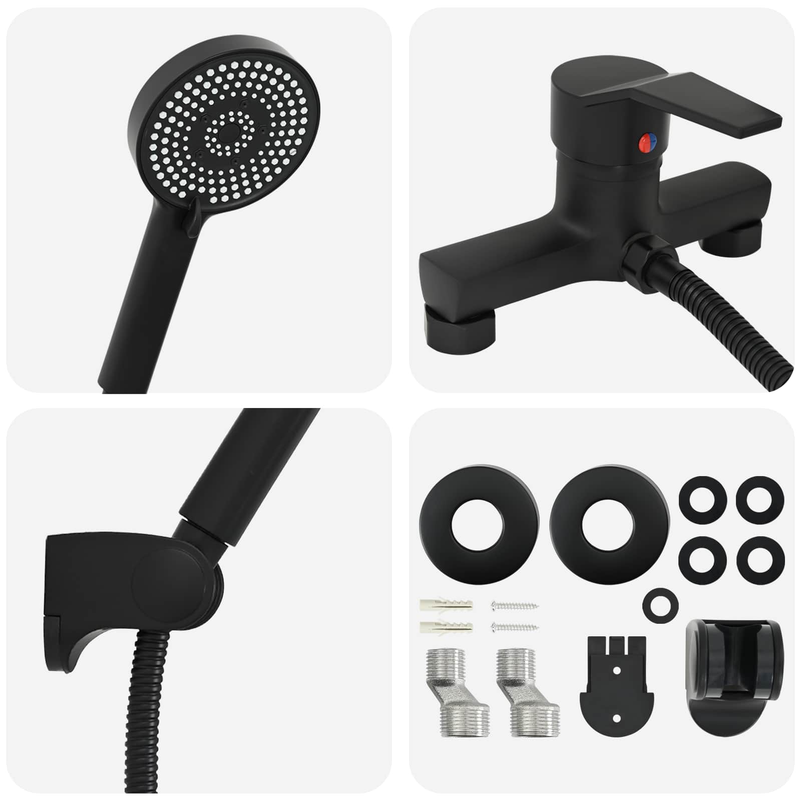 Doucheset Zwart G 1 / 2 inch Koper