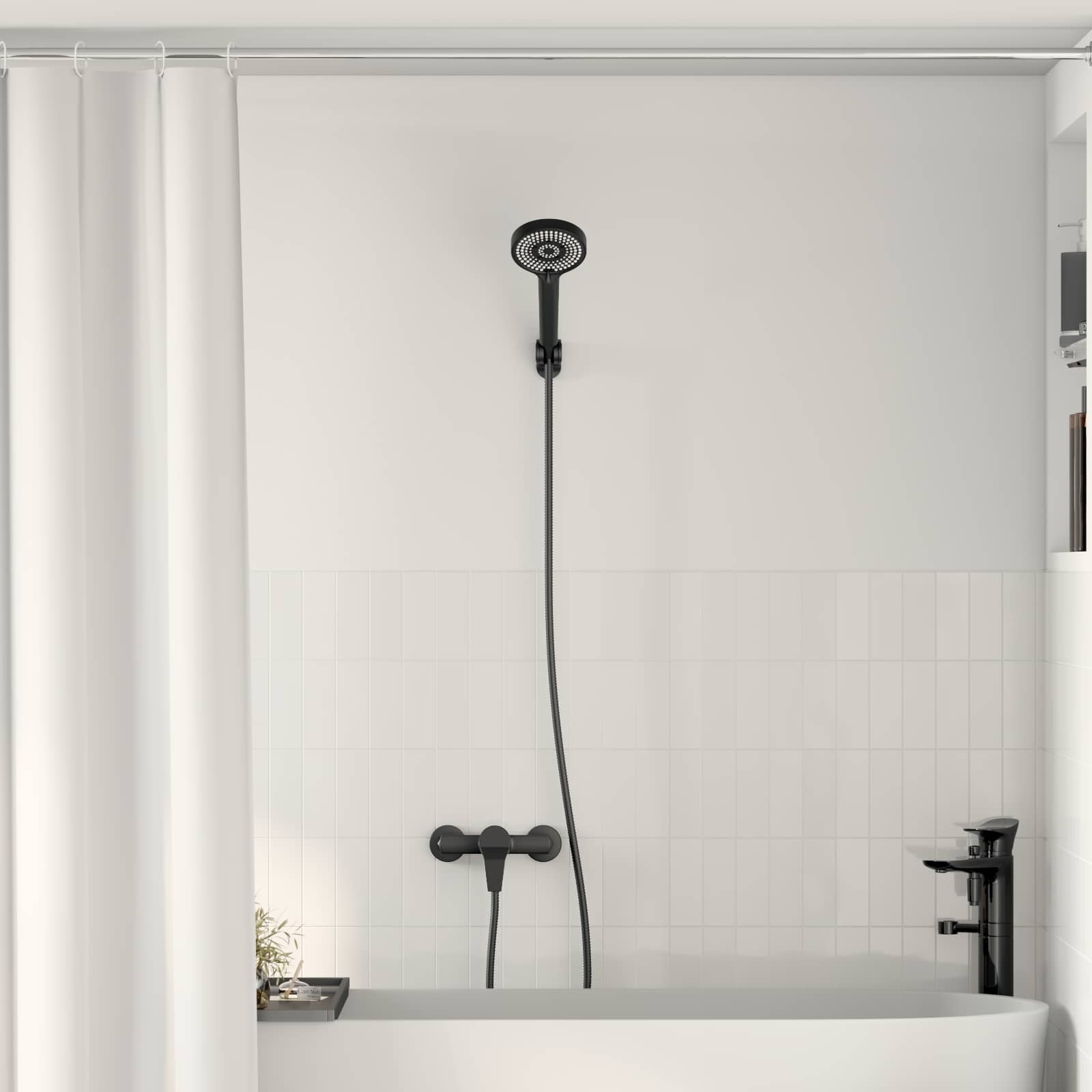 Doucheset Zwart G 1 / 2 inch Koper