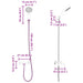 Doucheset Zwart G 1 / 2 inch Koper