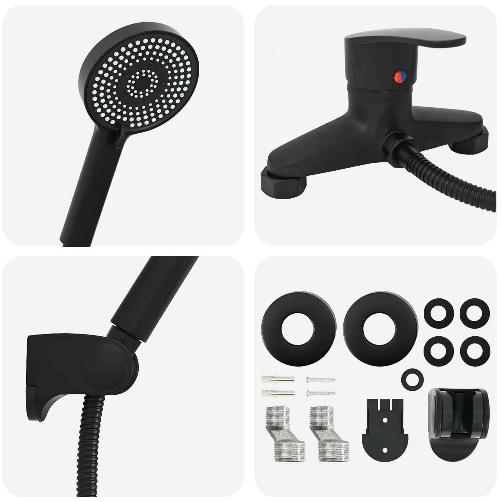 Doucheset Zwart G 1 / 2 inch