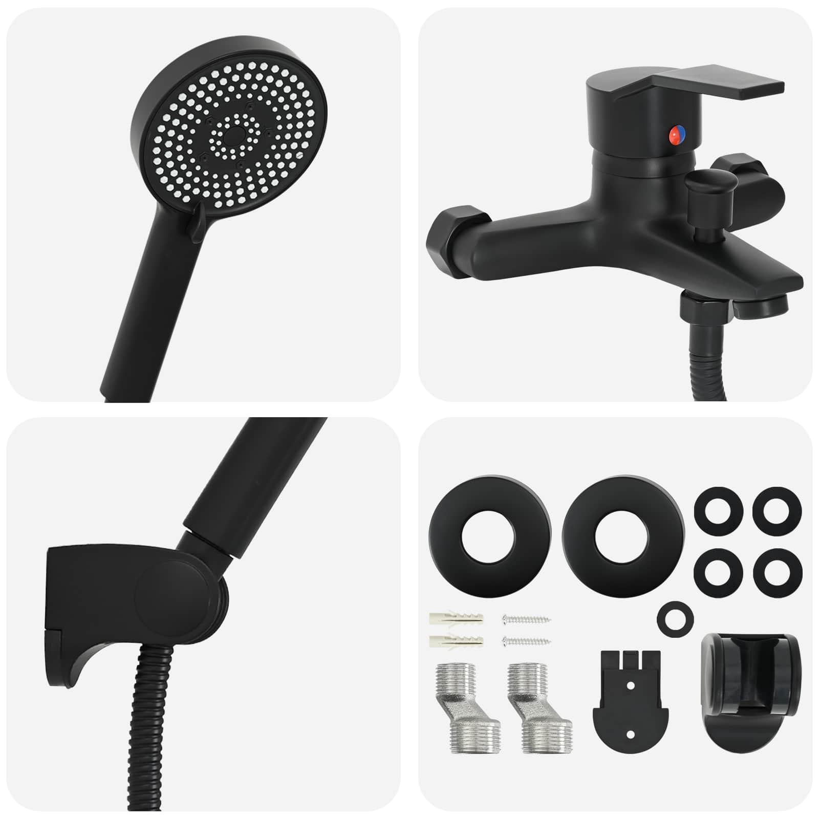Doucheset Zwart G 1 / 2 inch