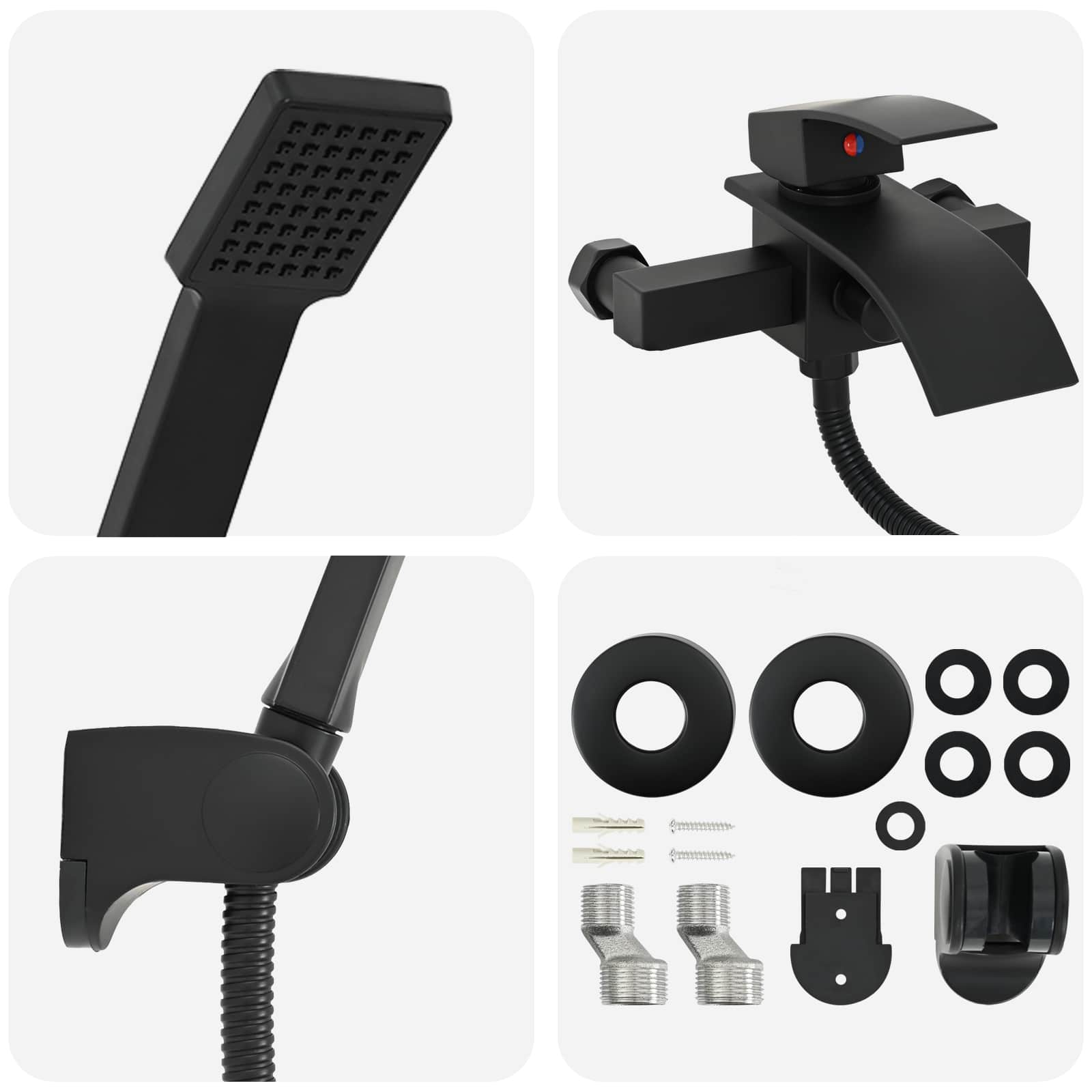 Doucheset Zwart G 1 / 2 inch
