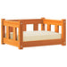 Hondenbed Wasbruin 55 x 45 x 28 cm Massief grenenhout