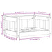 Hondenbed Wasbruin 55 x 45 x 28 cm Massief grenenhout