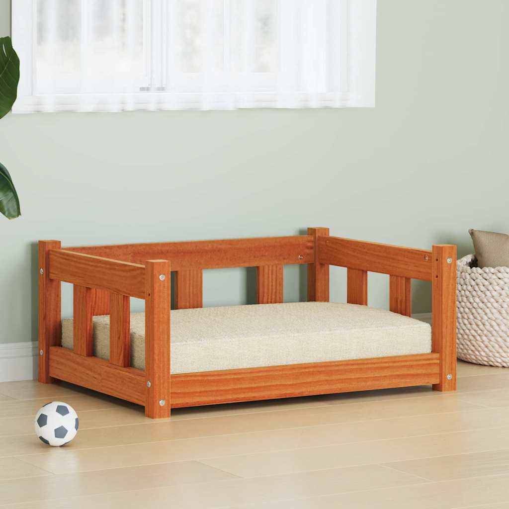 Hondenbed Wasbruin 65,5 x 50 x 28 cm Massief grenenhout
