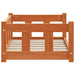 Hondenbed Wasbruin 65,5 x 50 x 28 cm Massief grenenhout