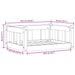 Hondenbed Wasbruin 65,5 x 50 x 28 cm Massief grenenhout