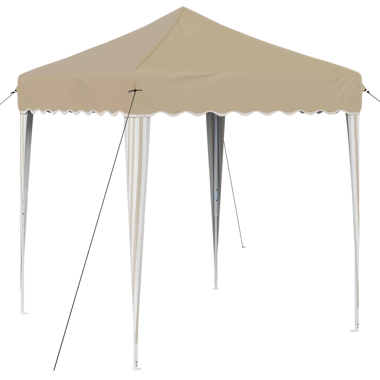 Pop-up partytent 195 x 195 x 245 cm Crèmekleurig Oxford Stof