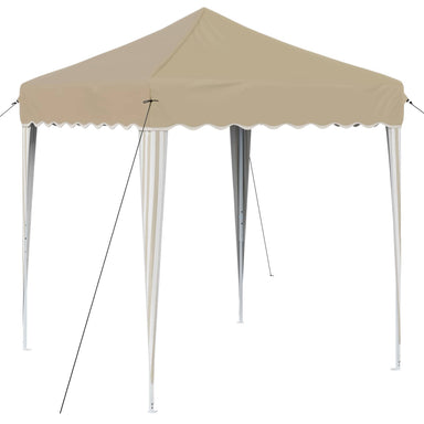 Pop-up partytent 195 x 195 x 245 cm Crèmekleurig Oxford Stof