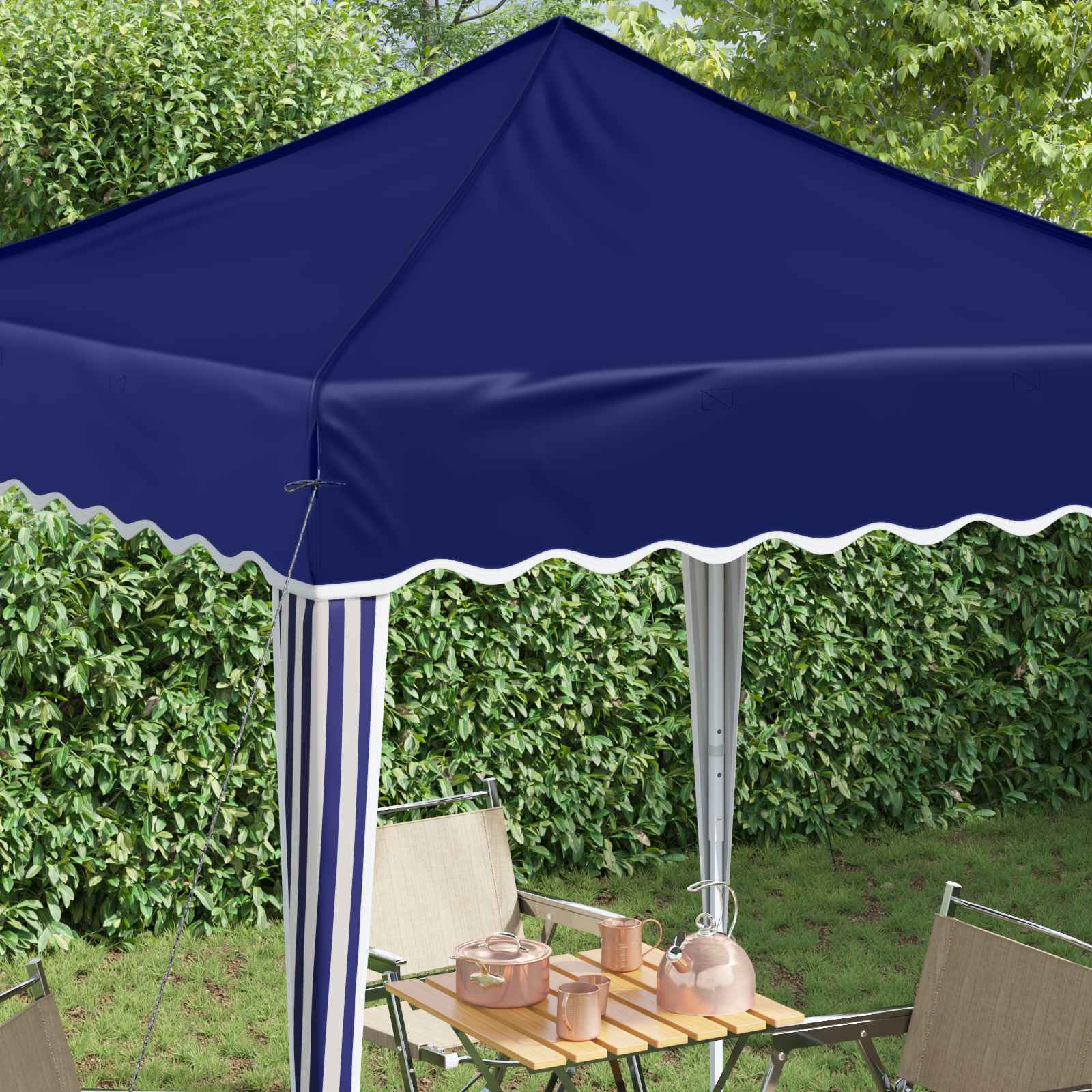 Pop-up partytent 195 x 195 x 245 cm Blauw Oxford Stof