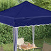 Pop-up partytent 195 x 195 x 245 cm Blauw Oxford Stof