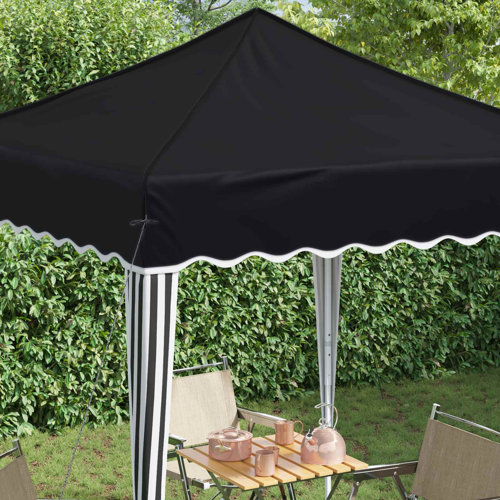Pop-up partytent 195 x 195 x 245 cm Antracietkleurig