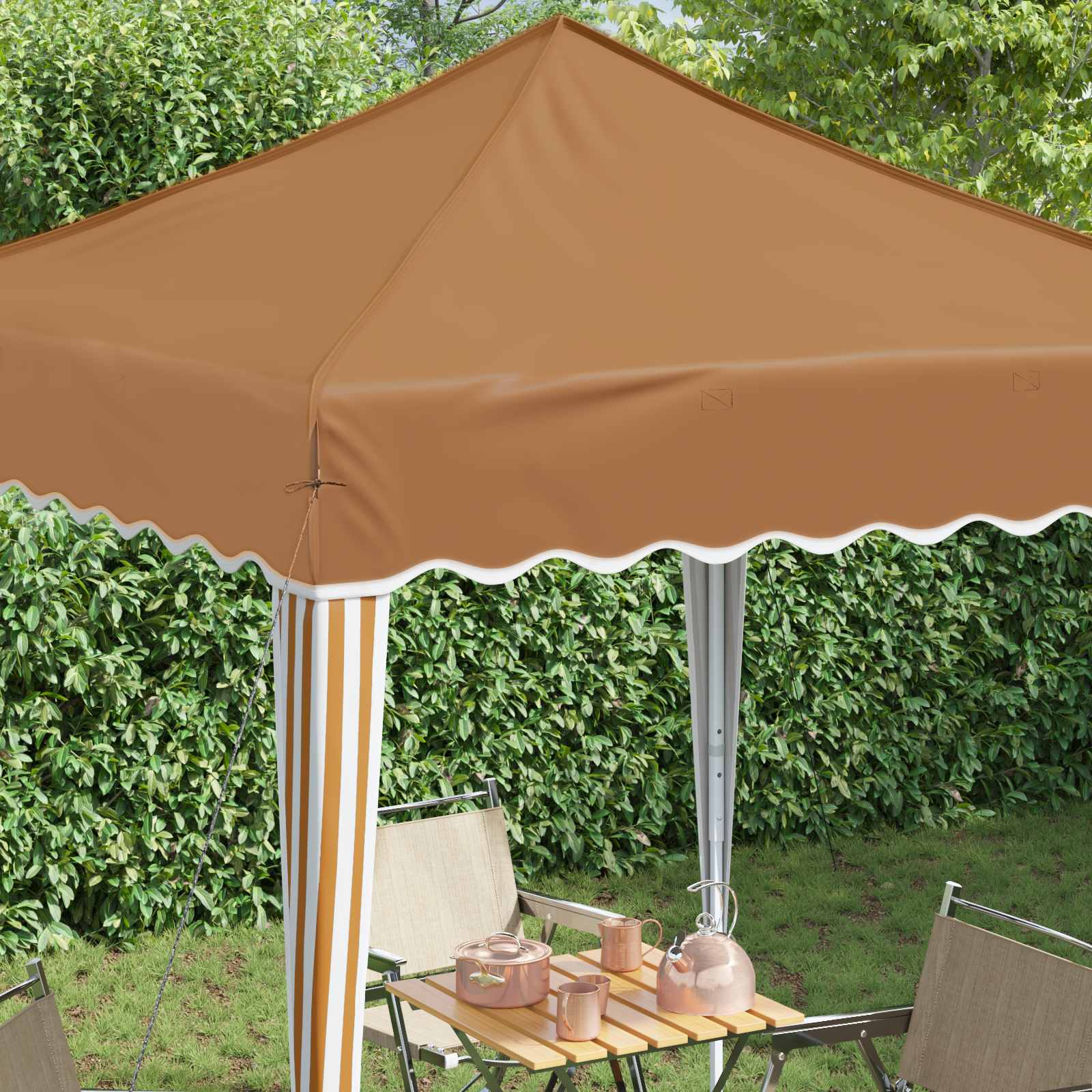 Pop-up partytent 195 x 195 x 245 cm Beige Oxford Stof