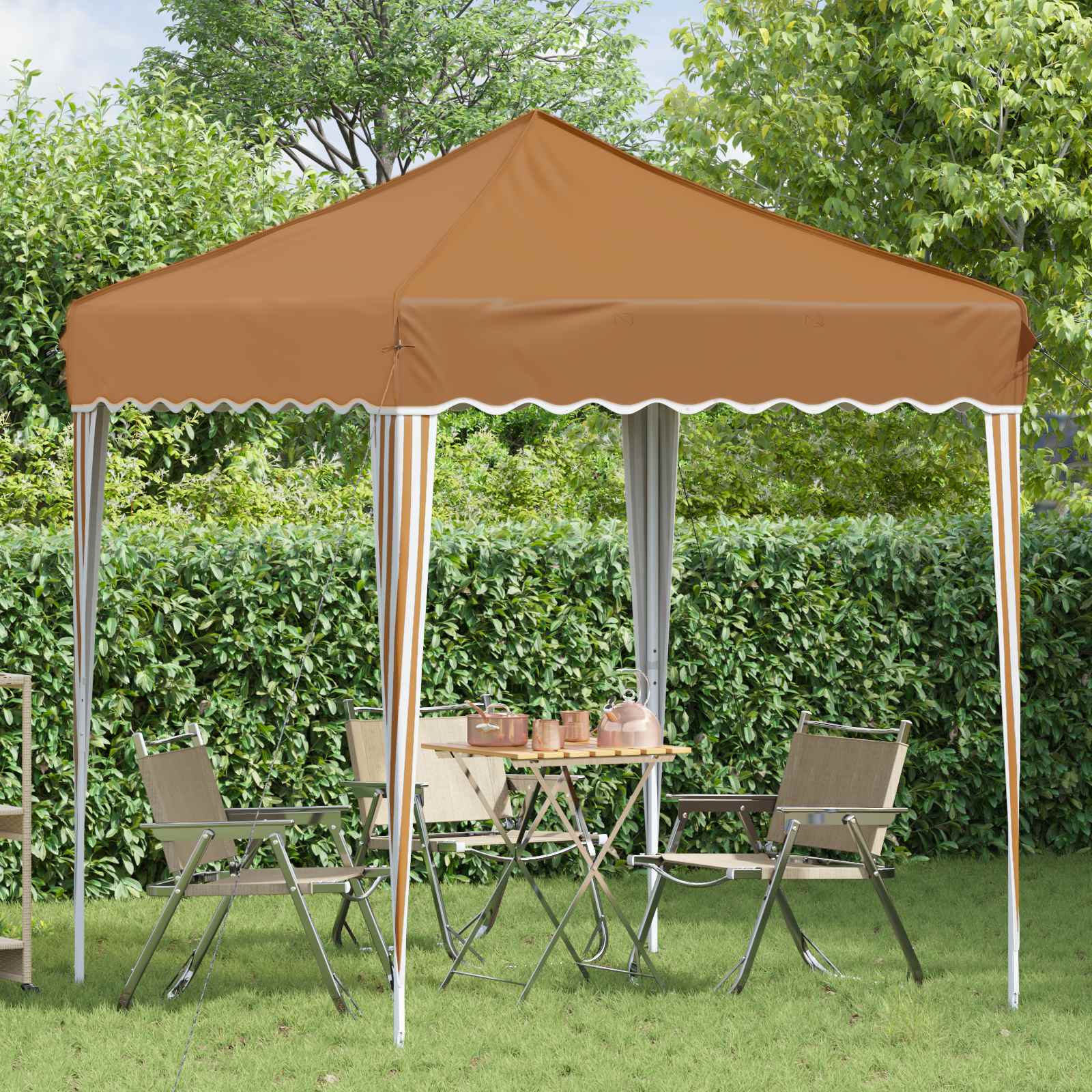 Pop-up partytent 195 x 195 x 245 cm Beige Oxford Stof