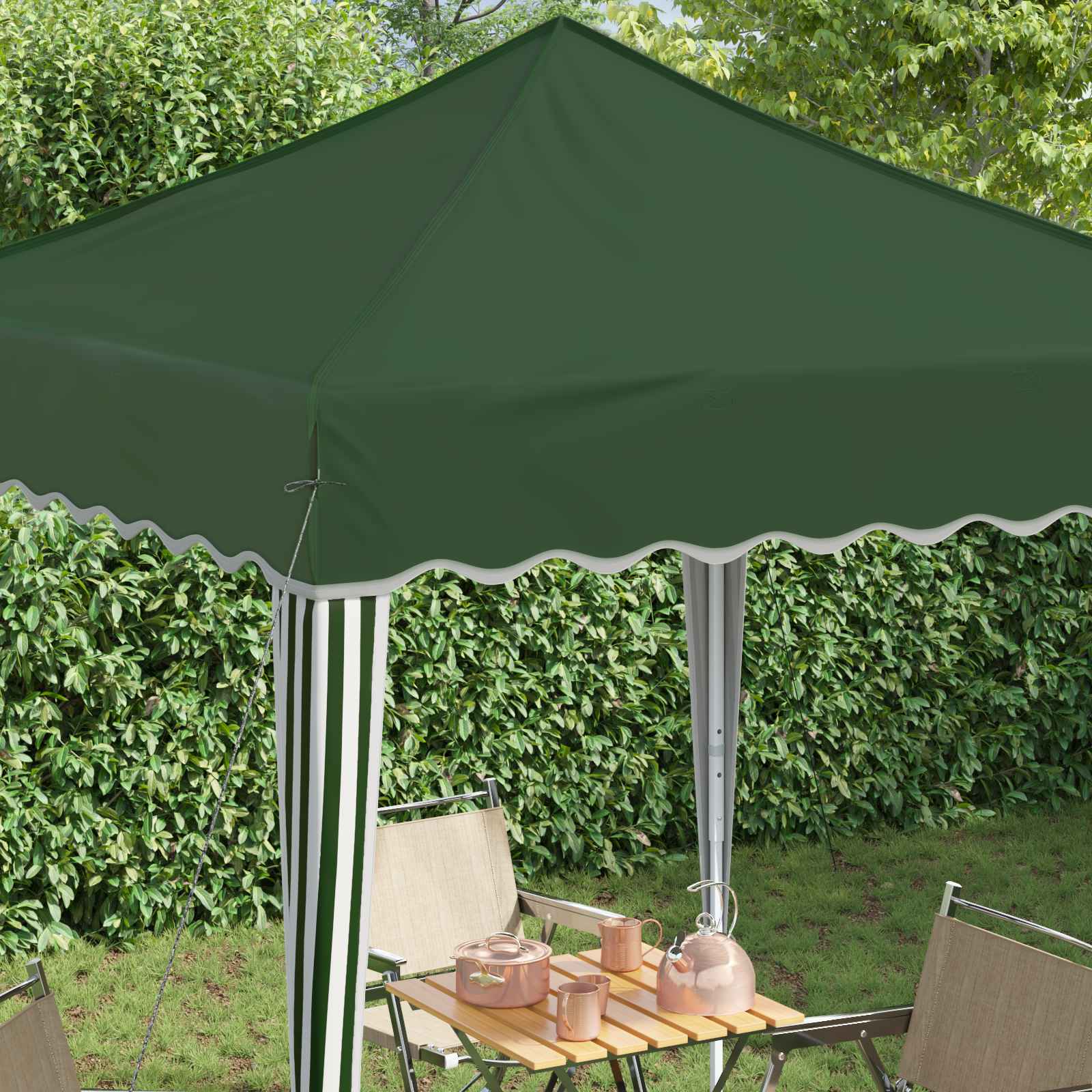 Pop-up partytent 195 x 195 x 245 cm Groen Oxford Stof