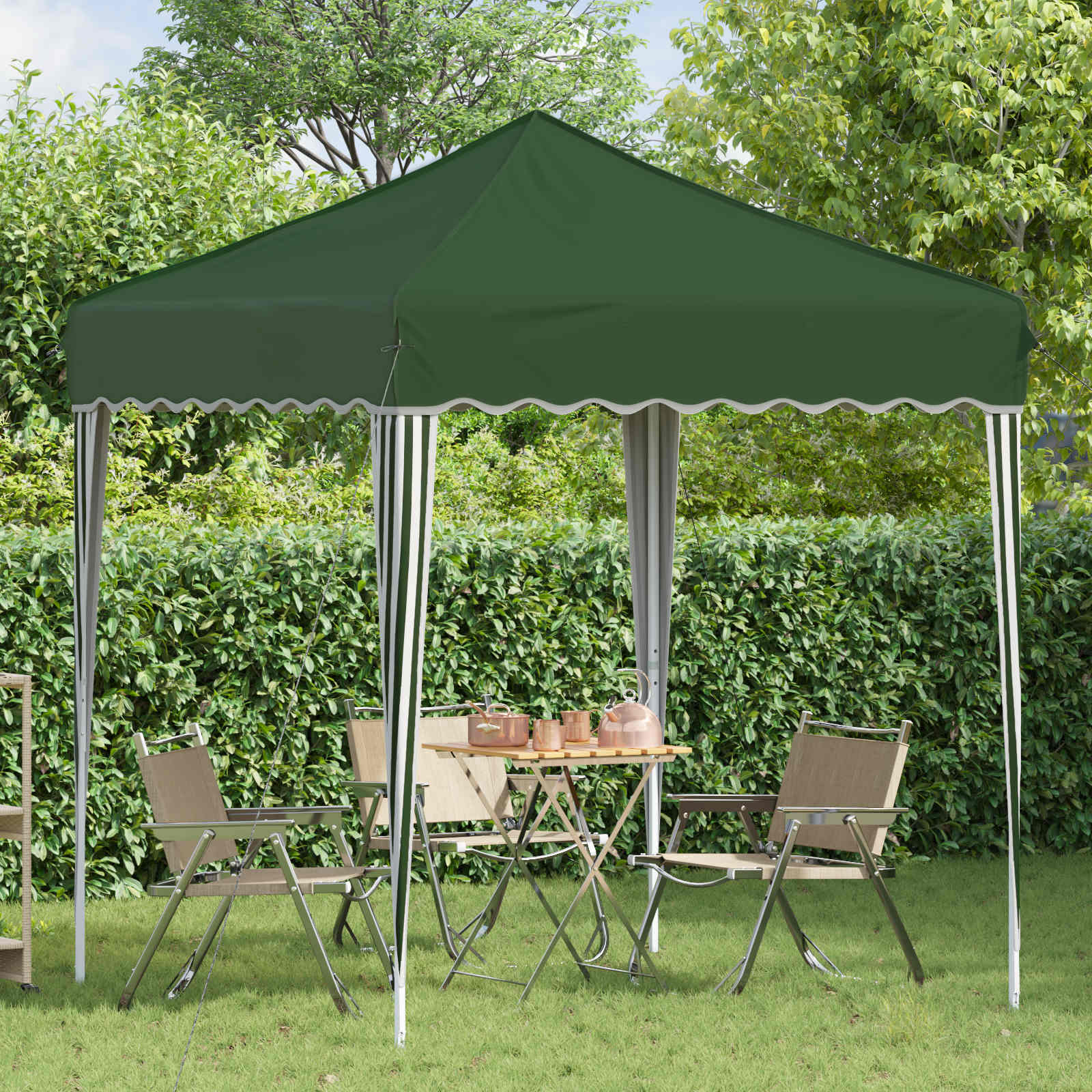 Pop-up partytent 195 x 195 x 245 cm Groen Oxford Stof