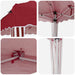 Pop-up partytent 195 x 195 x 245 cm Bordeauxrood Oxford Stof