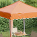 Pop-up partytent 195 x 195 x 245 cm Oranje Oxford Stof