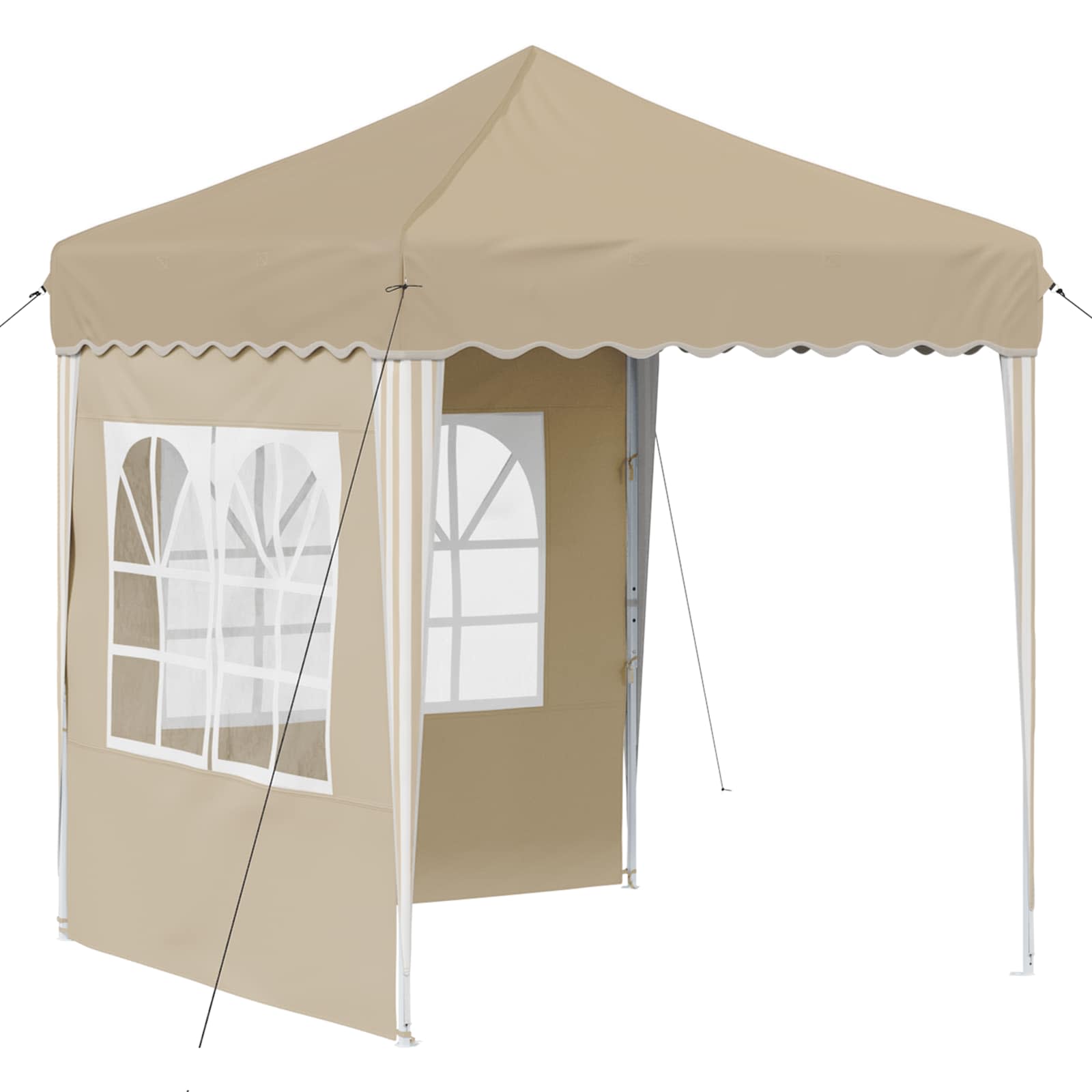 Pop-up partytent 195 x 195 x 245 cm Crèmekleurig Oxford Stof