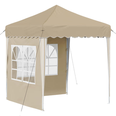 Pop-up partytent 195 x 195 x 245 cm Crèmekleurig Oxford Stof