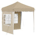 Pop-up partytent 195 x 195 x 245 cm Crèmekleurig Oxford Stof