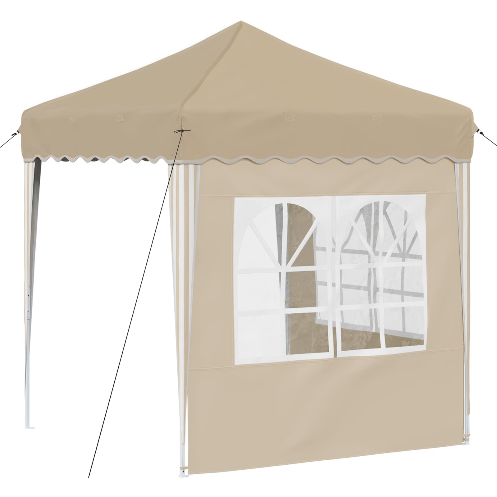 Pop-up partytent 195 x 195 x 245 cm Crèmekleurig Oxford Stof