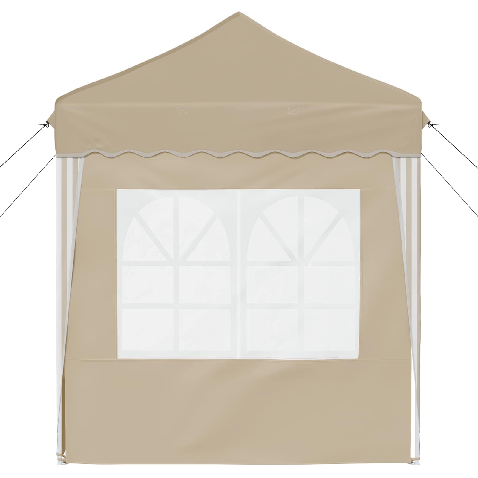 Pop-up partytent 195 x 195 x 245 cm Crèmekleurig Oxford Stof