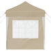 Pop-up partytent 195 x 195 x 245 cm Crèmekleurig Oxford Stof