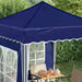 Pop-up partytent 195 x 195 x 245 cm Blauw Oxford Stof