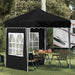 Pop-up partytent 195 x 195 x 245 cm Antracietkleurig