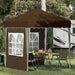 Pop-up partytent 195 x 195 x 245 cm Taupe Oxford Stof