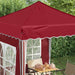 Pop-up partytent 195 x 195 x 245 cm Bordeauxrood Oxford Stof