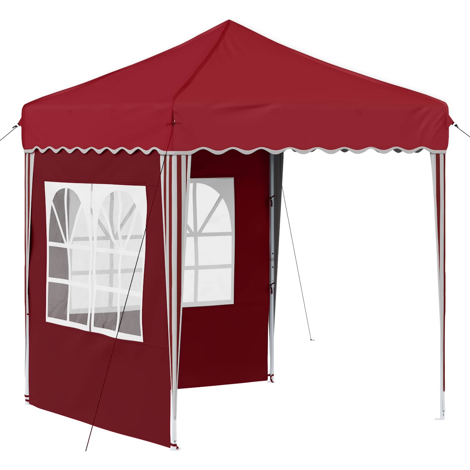 Pop-up partytent 195 x 195 x 245 cm Bordeauxrood Oxford Stof